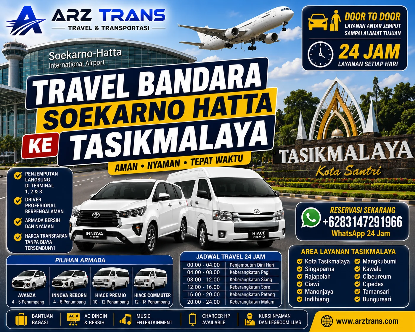 Travel Bandara Soekarno Hatta Tasikmalaya Profesional Terpercaya