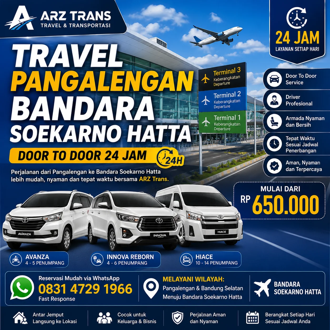 Travel Pangalengan Bandara Soekarno Hatta ARZ Trans