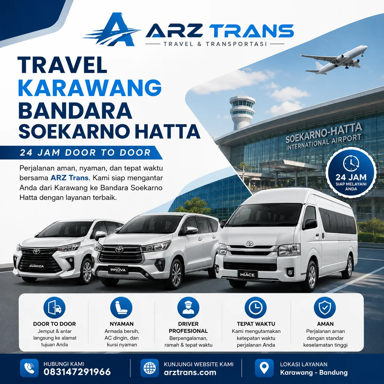 Travel Karawang Bandara Soekarno Hatta ARZ Trans