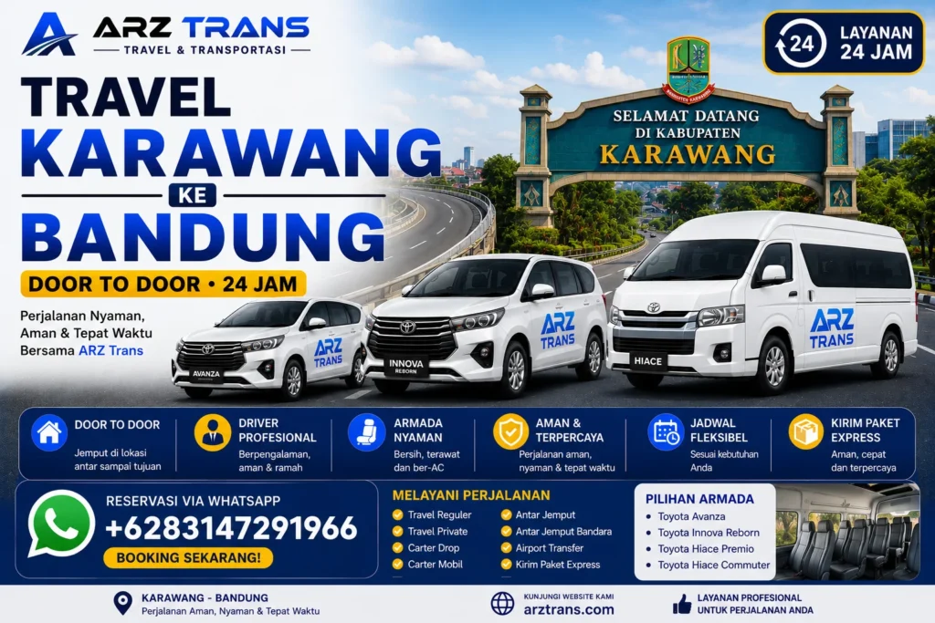 Travel Karawang ke Bandung door to door ARZ Trans