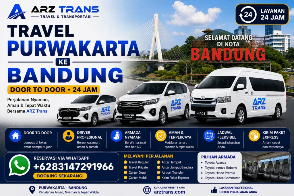 Travel Purwakarta ke Bandung door to door ARZ Trans